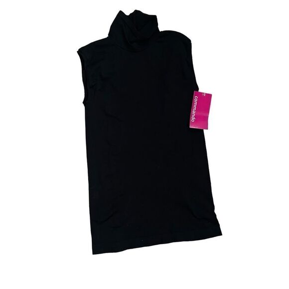 Commando Minimalist Turtleneck Top Sleeveless Black Women's One-Size - Picture 1 of 4